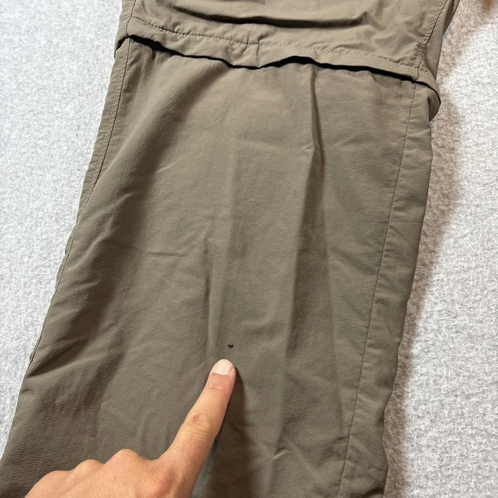 The North Face Pants Mens 38 (38x30)Brown Convertible Zip Off Hiking (Tiny Hole)